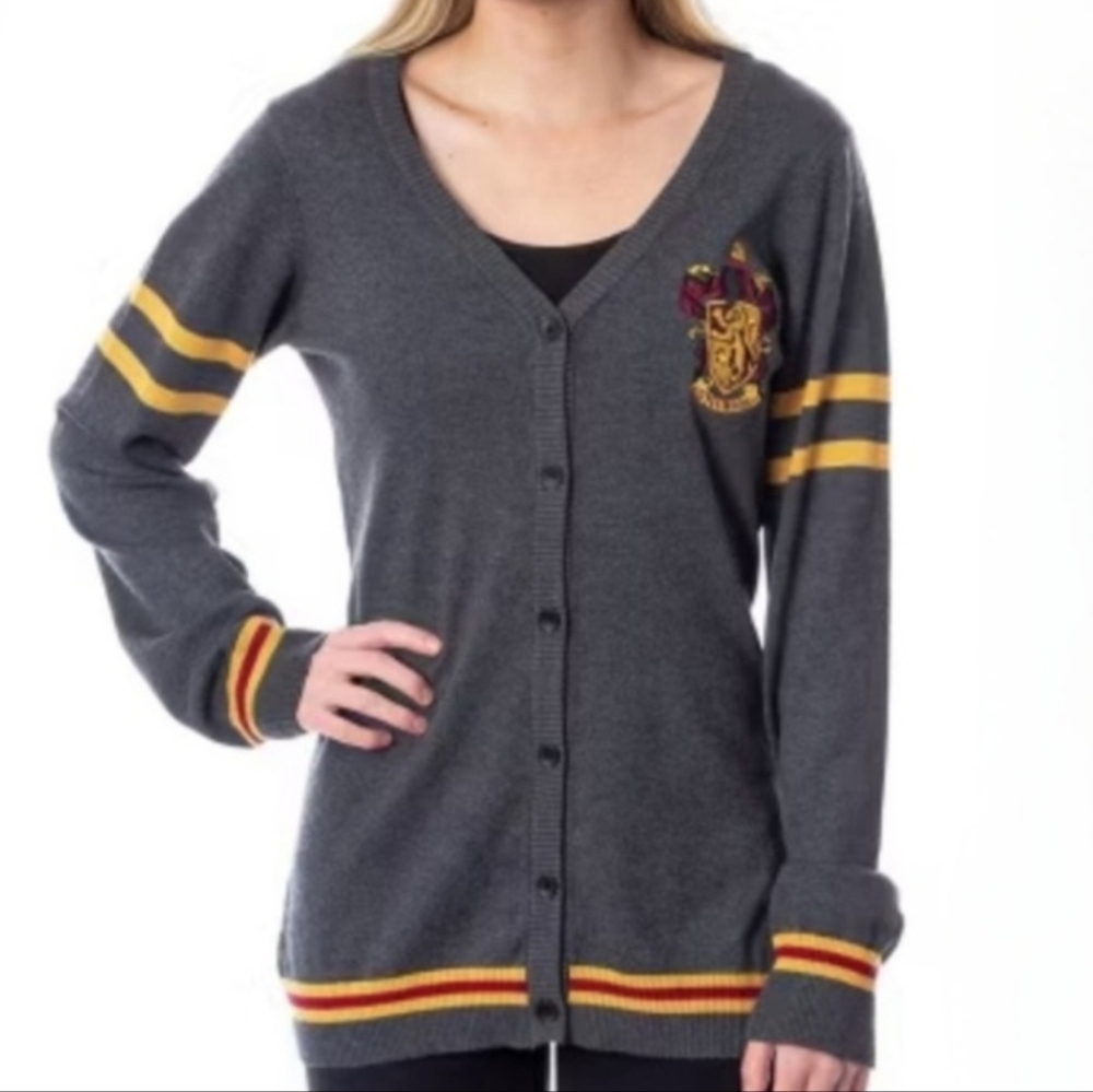Harry Potter Gryffindor House Open Front Cardigan Knit Sweater S